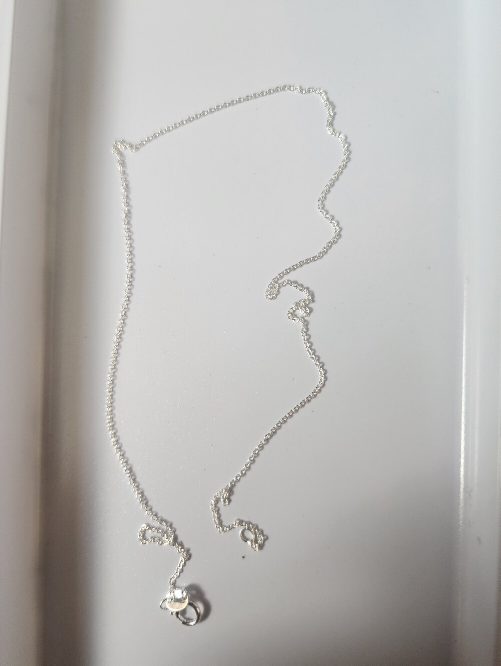 Sterling Silver Delicate Chain Necklace - Silver #7